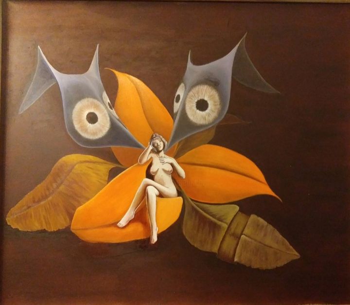 Peinture intitulée "la-fleur.jpg" par Pierre De Béarn, Œuvre d'art originale, Huile
