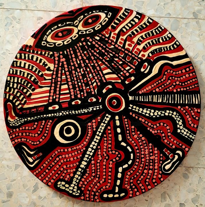 "Mandala Israeli pai…" başlıklı Tablo Mirit Ben-Nun tarafından, Orijinal sanat, Akrilik