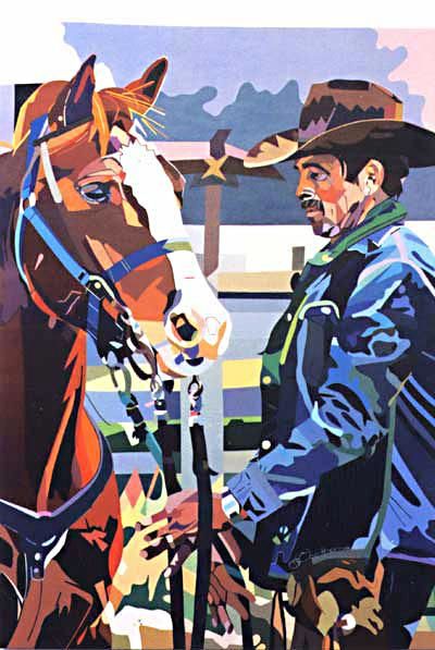 Painting titled "Clint" by Deborah Copithorne, Original Art,