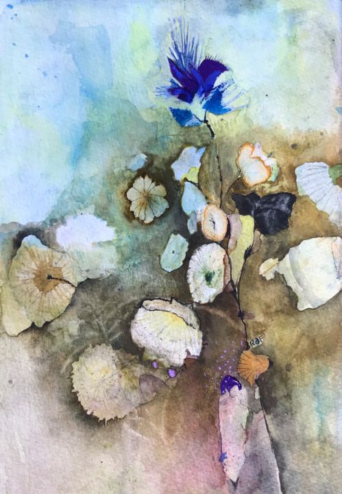 Peinture intitulée "Wildflowers from th…" par Rebecca De Figueiredo, Œuvre d'art originale, Aquarelle
