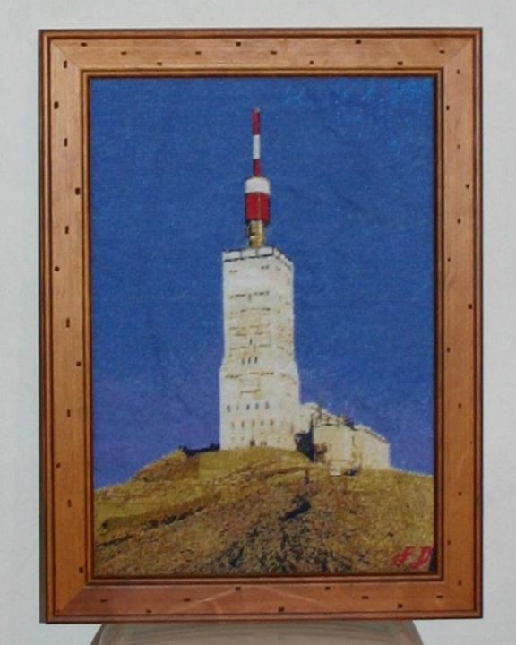 Artisanat intitulée "Station du Mont Ven…" par Atelier Broderie Debroas, Œuvre d'art originale