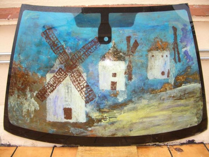 Pittura intitolato "El Do Re Mi Quijote…" da Salvador Colorado Valiente, Opera d'arte originale