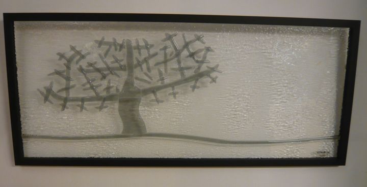 Malerei mit dem Titel "arbre-mort-cuisson-…" von Decoraverre, Original-Kunstwerk