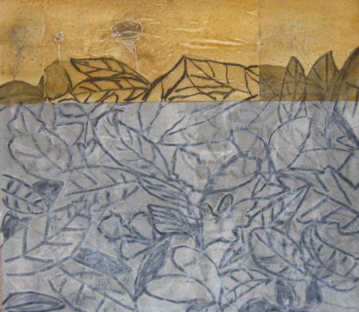 Malerei mit dem Titel "végétal" von Valérie Décoret, Original-Kunstwerk