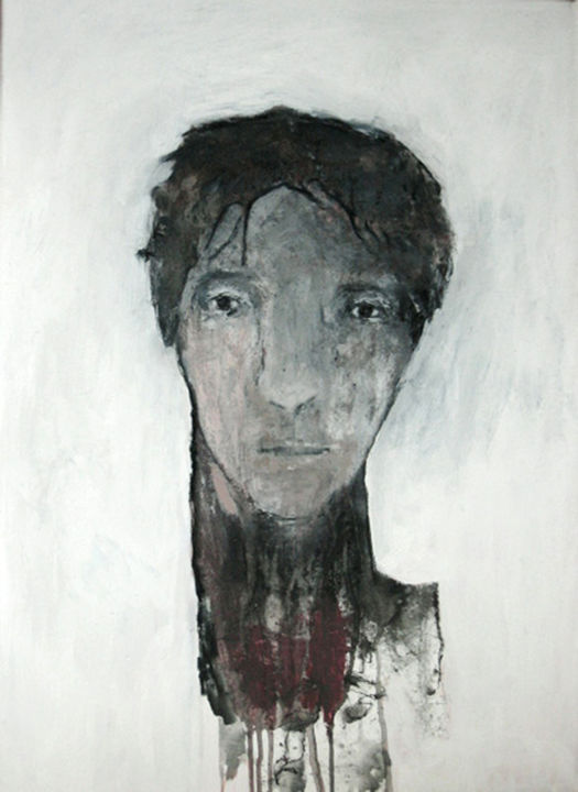 Ζωγραφική με τίτλο "portrait" από Valérie Décoret, Αυθεντικά έργα τέχνης, Ακρυλικό Τοποθετήθηκε στο Ξύλινο φορείο σκελετό