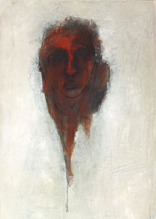 Картина под названием "portrait 4" - Valérie Décoret, Подлинное произведение искусства, Акрил Установлен на Деревянная рама…