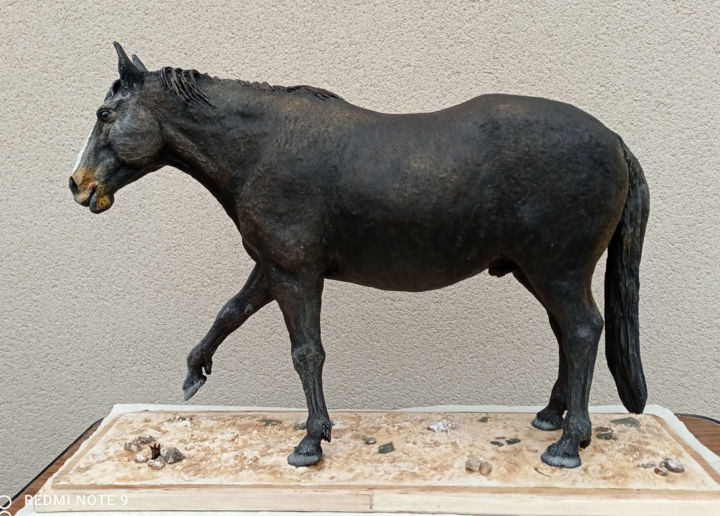 Sculpture titled "Nono" by Christian Duvette Sculpteur Animalier, Original Artwork, Resin