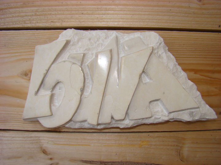 Sculpture titled "Louna" by André Tognotti, Original Artwork, Stone