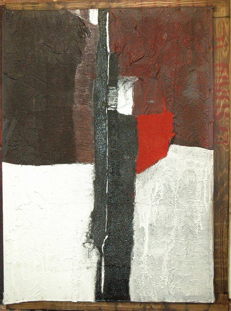 Pintura titulada "rosso che pulsa" por Massimo Bardi, Obra de arte original