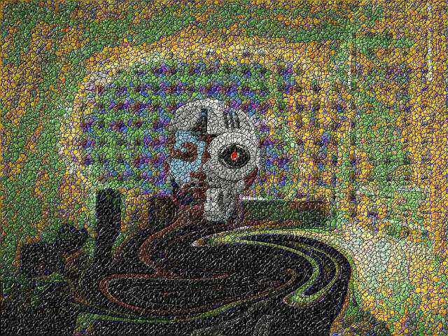Digitale Kunst mit dem Titel "Unseen or machine?" von Duran Keeley, Original-Kunstwerk