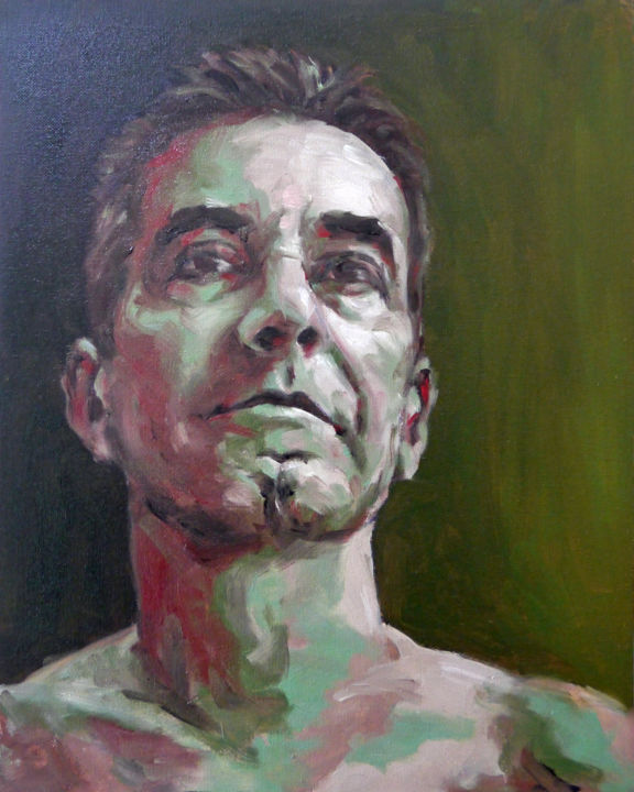 Painting titled "self-portrait04.jpg" by D.H.Louis, Original Artwork, Oil