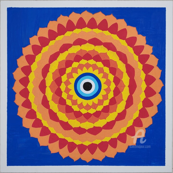 Pittura intitolato ""The Mandala Effect"" da Deepali Moray, Opera d'arte originale, Acrilico