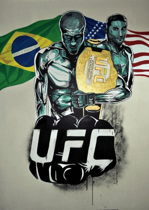 Peinture intitulée "ufc" par Deepan Sahni, Œuvre d'art originale, Acrylique