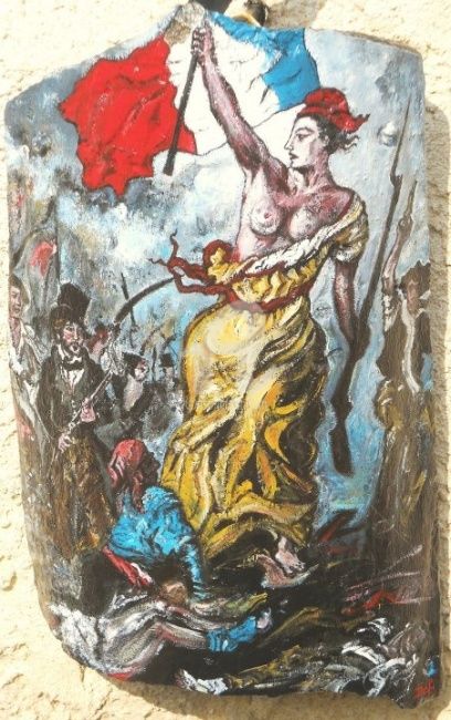 Painting titled "D'après "La Liberté…" by Def, Original Artwork