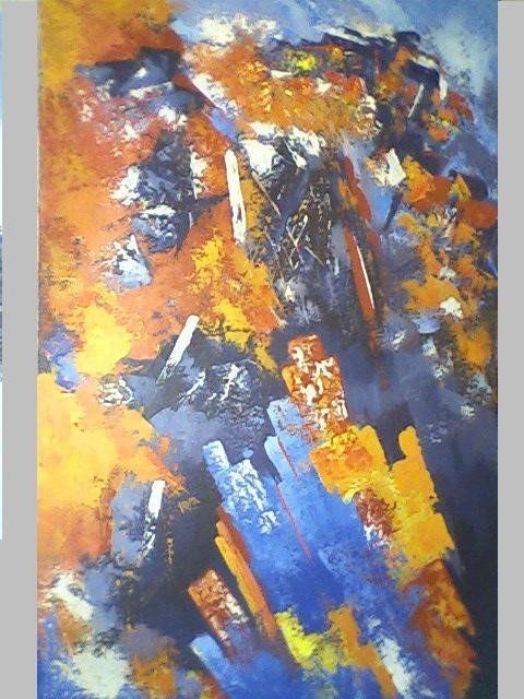 Malerei mit dem Titel "Ambiguité" von Mounir Dehane, Original-Kunstwerk, Öl