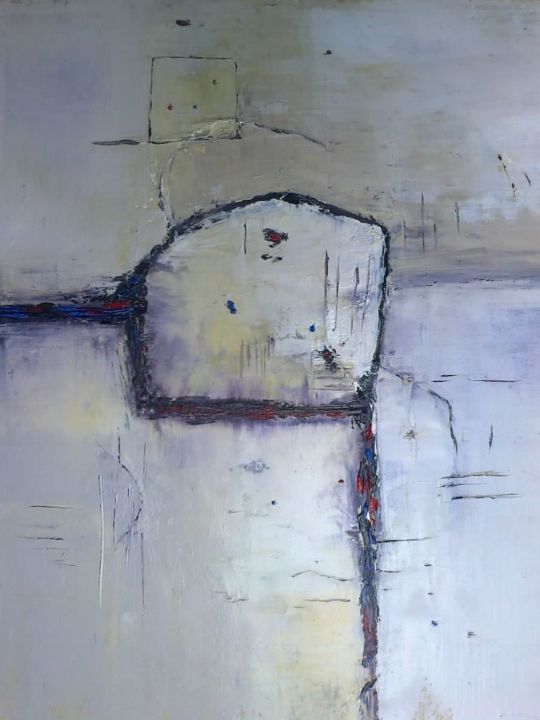 Painting titled "Abstrait 20" by Mounir Dehane, Original Artwork
