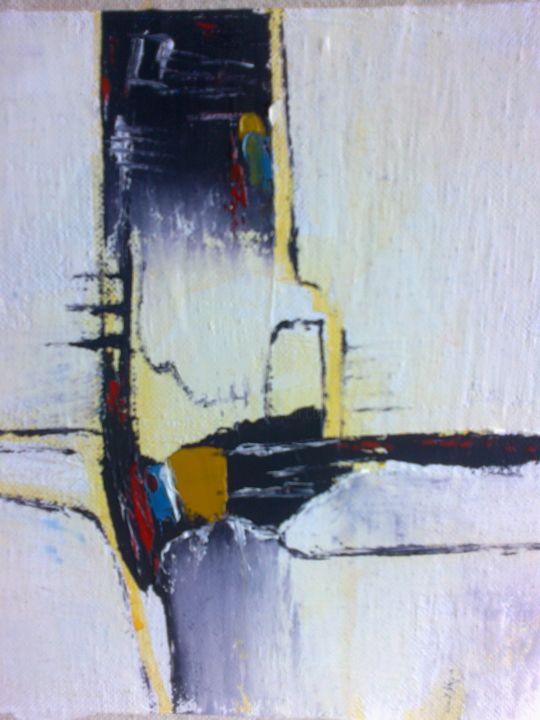 Peinture intitulée "Abstrait 002" par Mounir Dehane, Œuvre d'art originale
