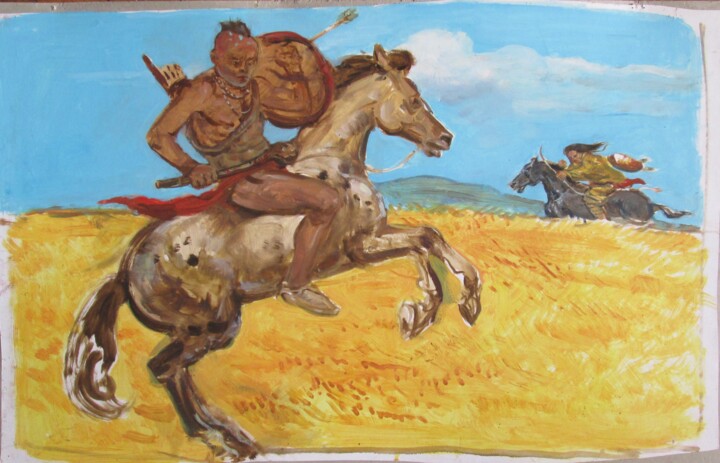 Painting titled "Exercise 4" by Dejan Djurovic, Original Artwork, Oil