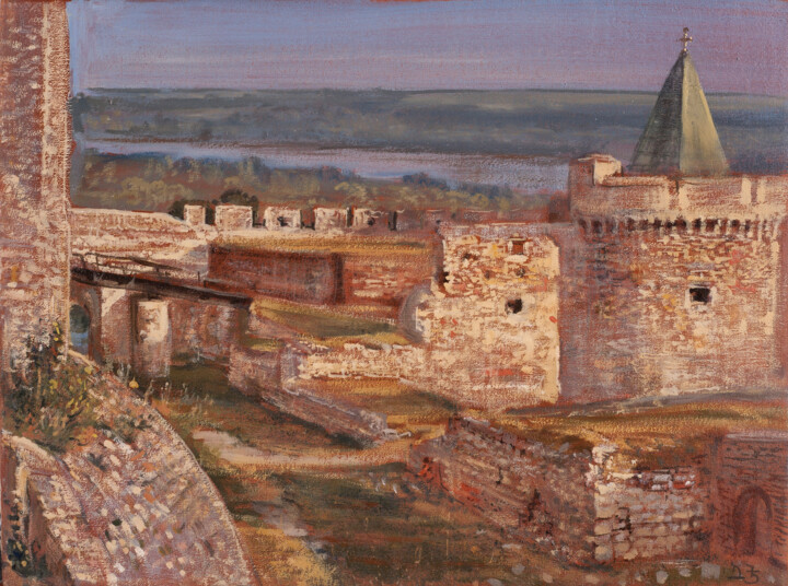 "Belgrade fortress 1" başlıklı Tablo Dejan Djurovic tarafından, Orijinal sanat, Petrol Ahşap Sedye çerçevesi üzerine monte e…