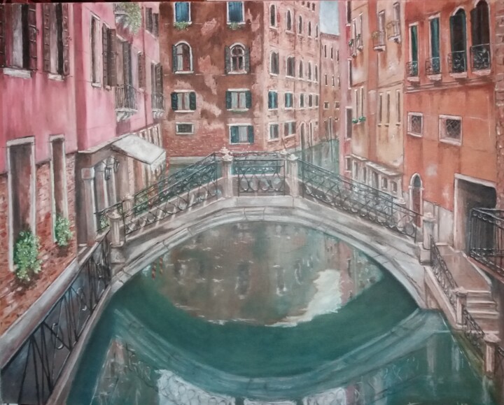 Painting titled "Venice 6" by Dejan Gulicoski, Original Artwork, Oil