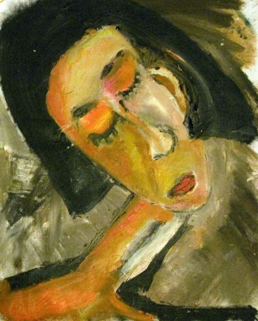 Painting titled "endormie" by Modestedej, Original Artwork