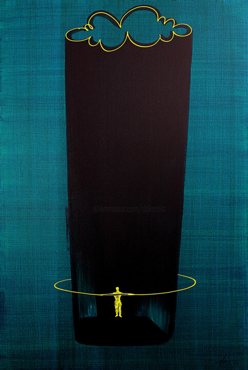 Pintura titulada "figure on stage" por Dek, Obra de arte original, Acrílico