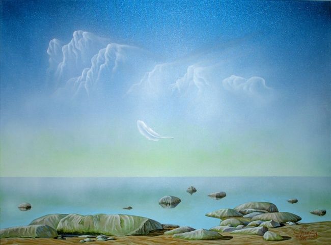 Painting titled ""Native coast"" by Don Valeri Grig De Kalaveras, Original Art, Oil