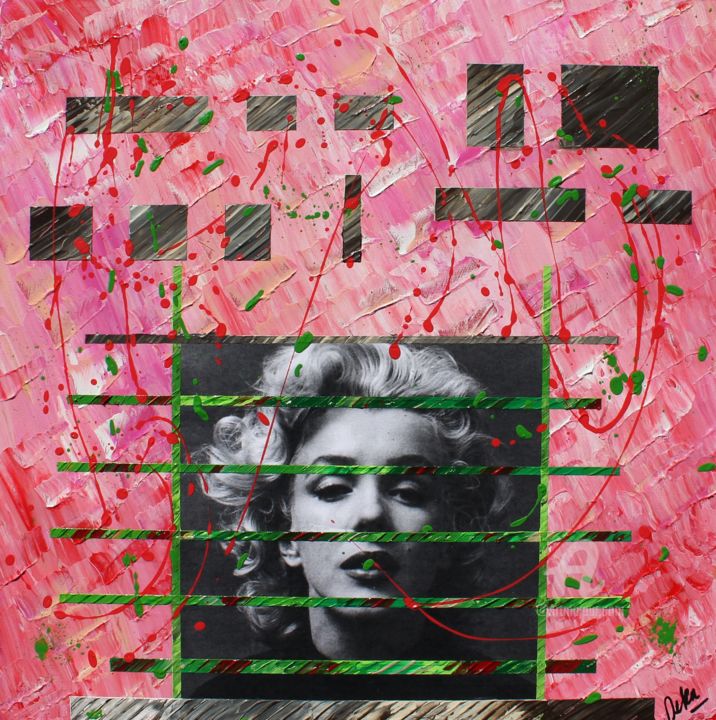 Malerei mit dem Titel "Marylin !" von Deka Painting, Original-Kunstwerk, Acryl