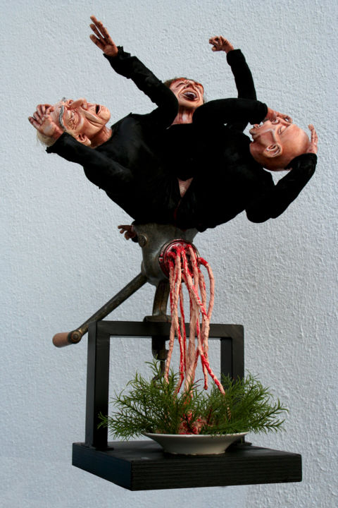 Sculpture titled "The life goes on" by Dekoque, Original Artwork, Wire