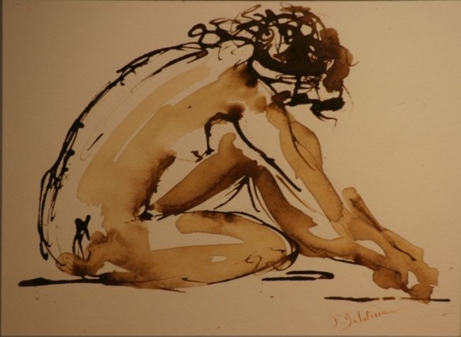 Painting titled "SEPIA" by Joel Delafosse, Original Artwork