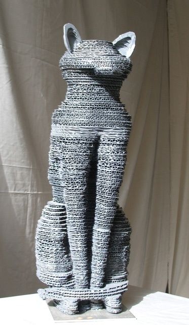 Sculpture intitulée "Le chat" par Françoise Delage, Œuvre d'art originale, Autre