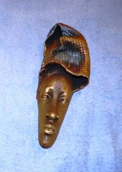 Dessin intitulée "Masque Homme Turban…" par Delange, Œuvre d'art originale