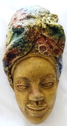 "masque femme turban…" başlıklı Resim Delange tarafından, Orijinal sanat