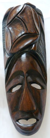 Dessin intitulée "Masque en Bois acaj…" par Delange, Œuvre d'art originale