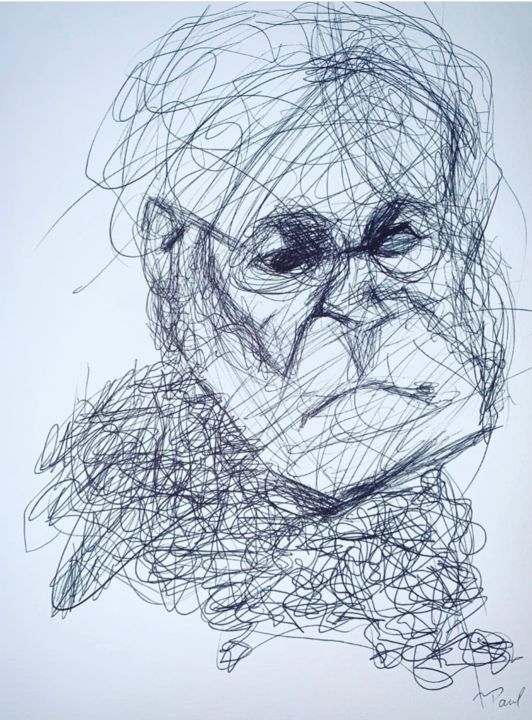 "« Freudy »" başlıklı Resim Πpaul tarafından, Orijinal sanat, Tükenmez kalem