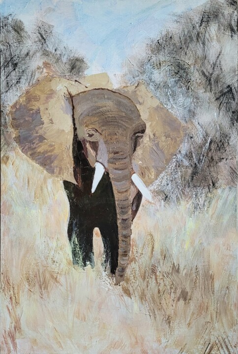 Картина под названием "Lower Sabie (Kruger…" - Christian Delavelle, Подлинное произведение искусства, Акрил Установлен на Де…