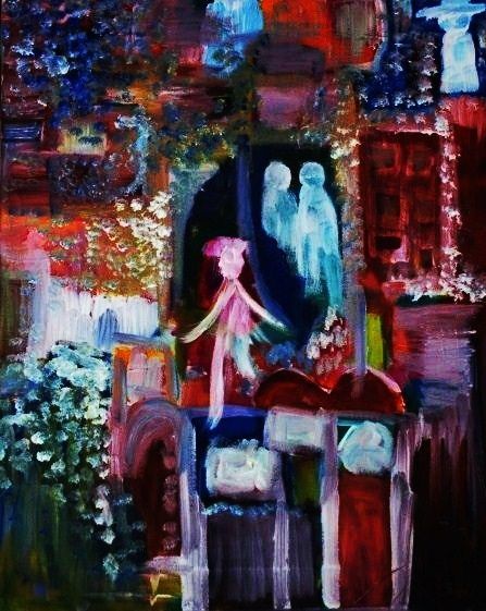 Peinture intitulée "entre le rêve et la…" par Delawer Omar, Œuvre d'art originale, Huile