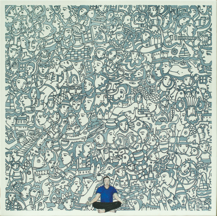 Картина под названием "Mindfulness" - Juan Del Balso, Подлинное произведение искусства, Акрил