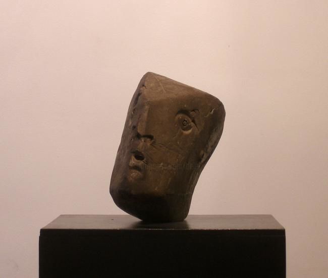 Skulptur mit dem Titel "Testa" von Juan Del Balso, Original-Kunstwerk