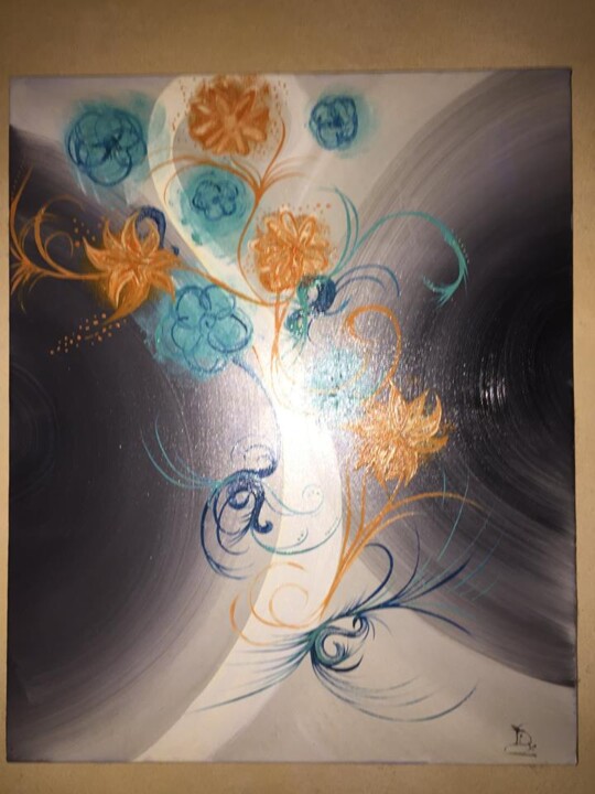 Peinture intitulée "fleur-3.jpg" par Delf Fée In, Œuvre d'art originale, Huile