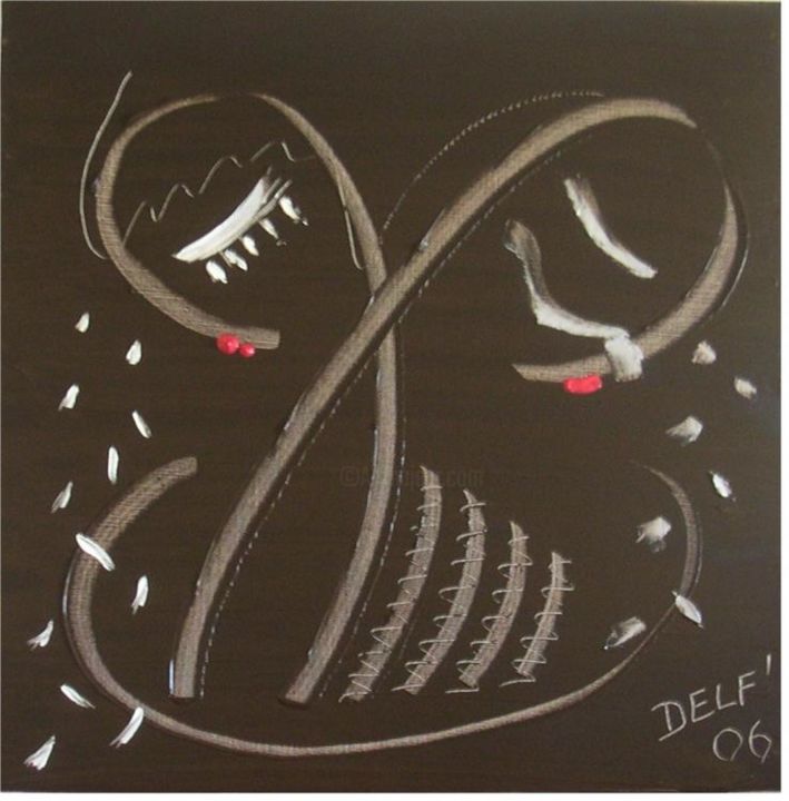 Painting titled "Poivre et sel, Made…" by Delf, Original Artwork