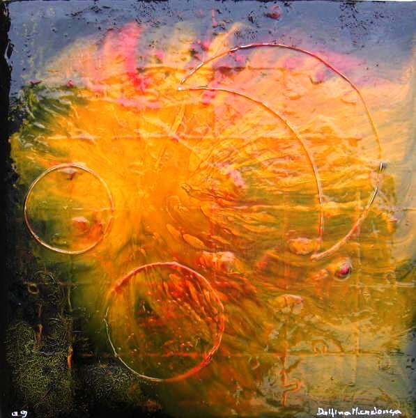 Painting titled "SOL" by Delfina Mendonça, Original Artwork