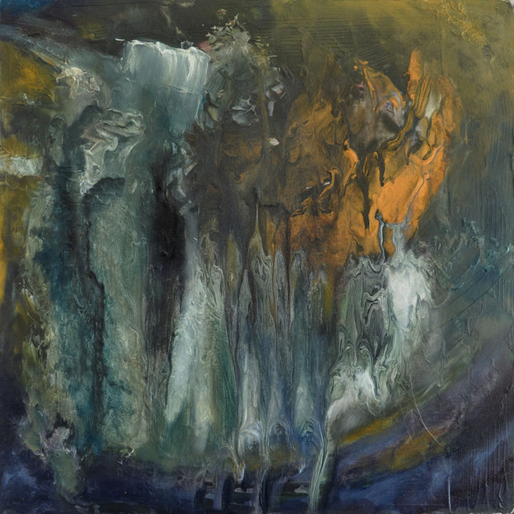 Pittura intitolato "abstract1" da Delia Avram, Opera d'arte originale, Olio
