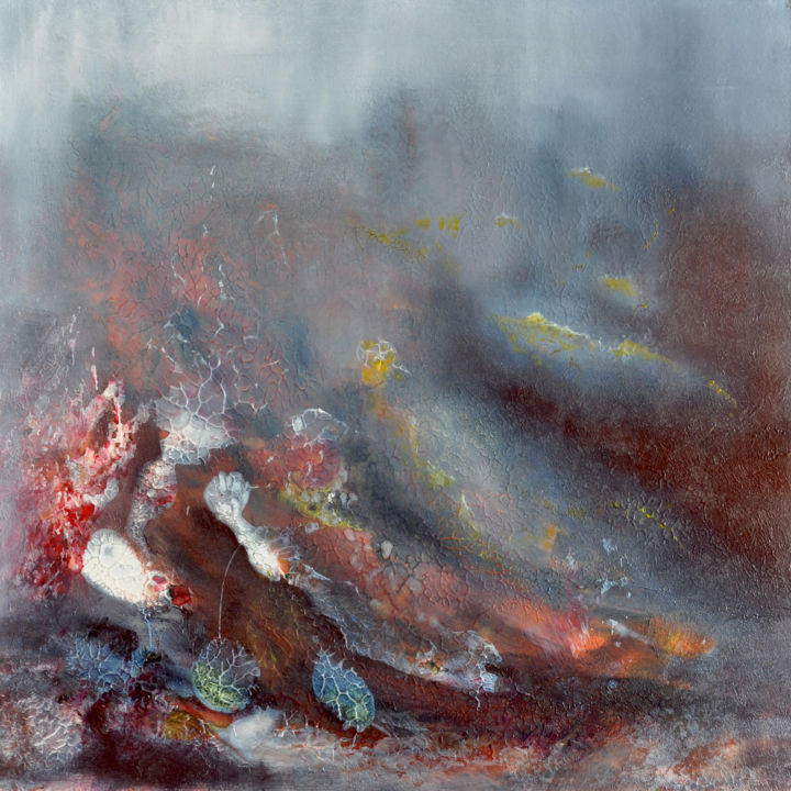 Pittura intitolato "abstract5" da Delia Avram, Opera d'arte originale, Acrilico