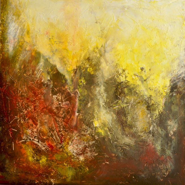 Картина под названием "abstract7" - Delia Avram, Подлинное произведение искусства, Акрил