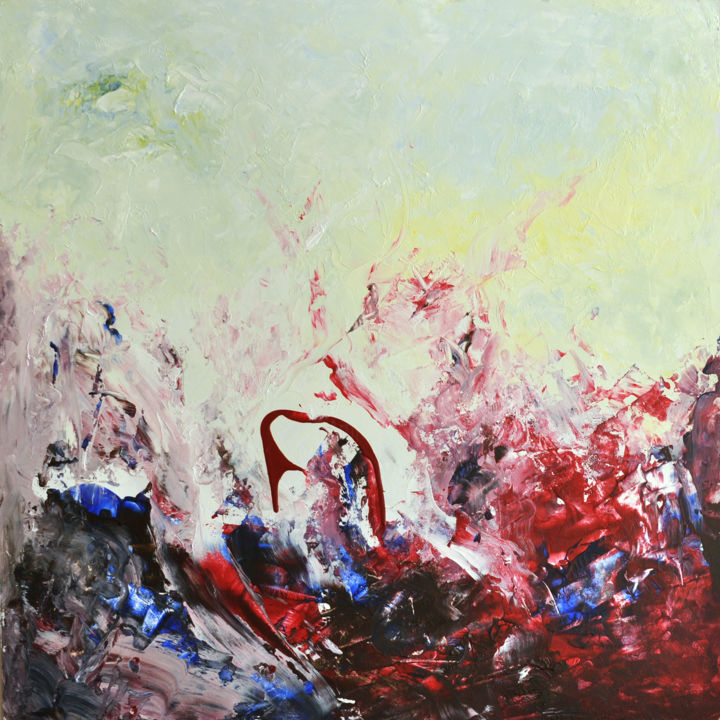 Pittura intitolato "abstract9" da Delia Avram, Opera d'arte originale, Acrilico