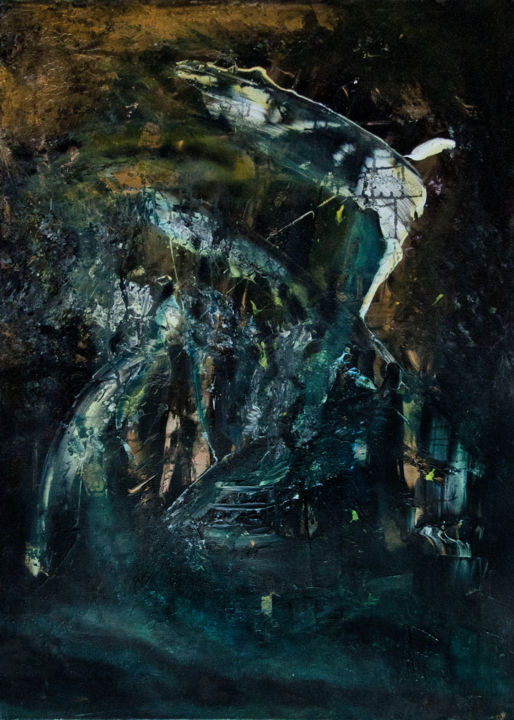 Картина под названием "abstract10" - Delia Avram, Подлинное произведение искусства, Акрил