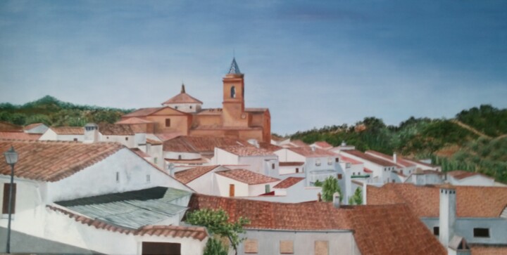 Painting titled "PANORAMICA" by Delia Maria Delgado Garcia, Original Artwork, Oil