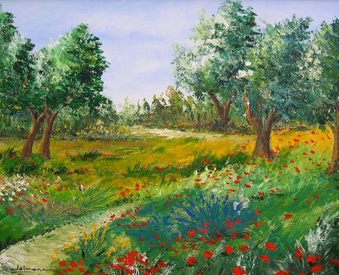 Painting titled "Campagne" by Jean-Marie Delmann, Original Artwork