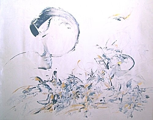 Painting titled "Snowland 3" by Delphine Bernard, Original Artwork